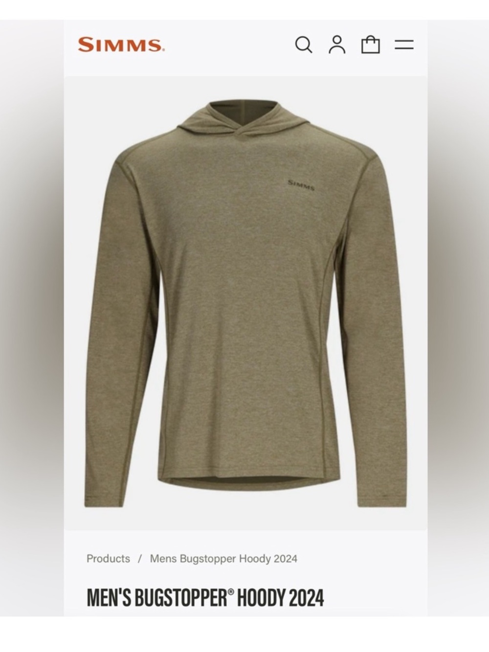 Simms men’s bug stopper hoody